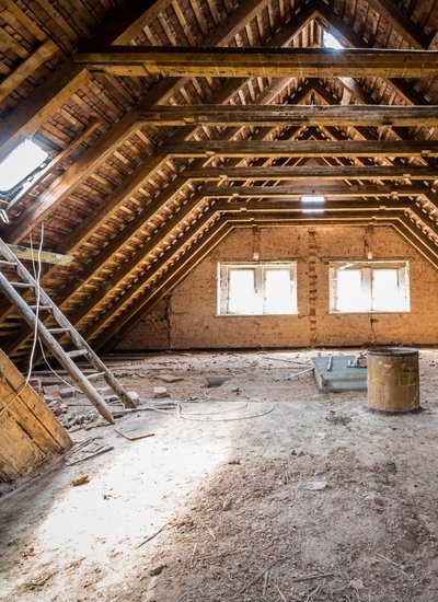 Dachboden heizen: Bild von einem Dachbodenausbau