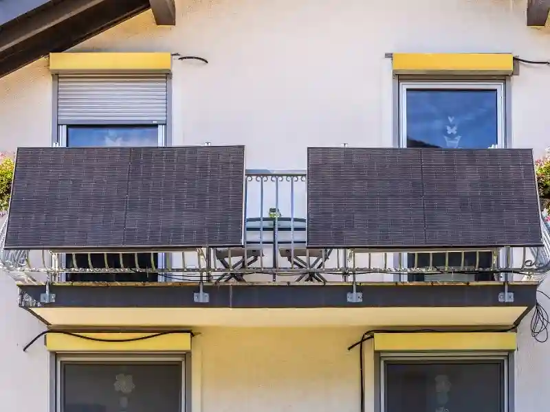 Genehmigtes Balkonkraftwerk an einem Balkon