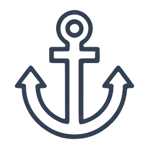 Icon mit einem Anker, typisch Norddeutsch