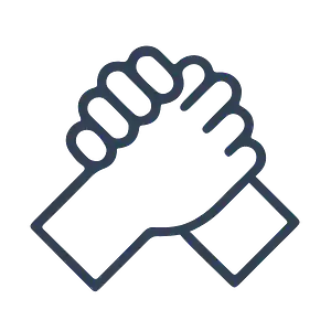 Handshake-Icon für gute Zusammenarbeit und Team