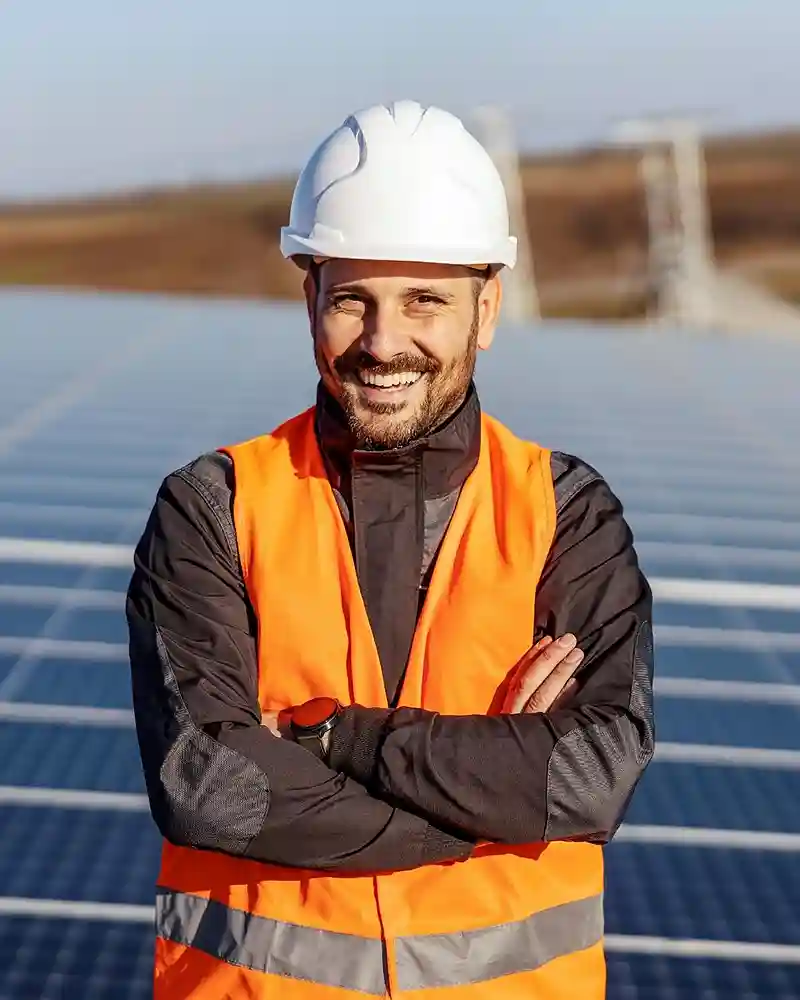 Mitarbeiter von Hanse Solar Technik, ein regionaler Fachbetrieb aus Selmsdorf, bei Lübeck.
